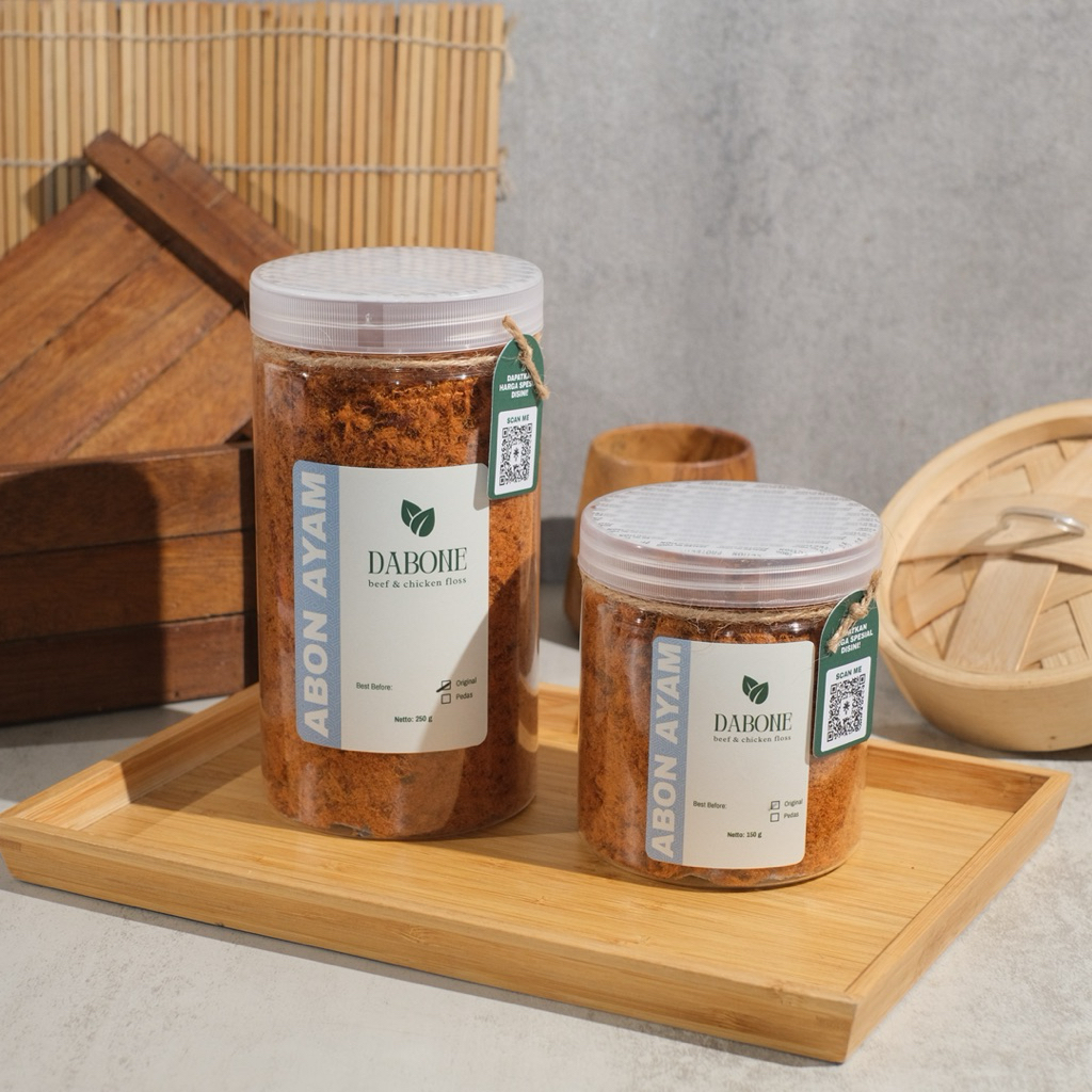 

DABONE Abon Ayam Original – Non MSG, Tanpa Pengawet, Siap Santap!