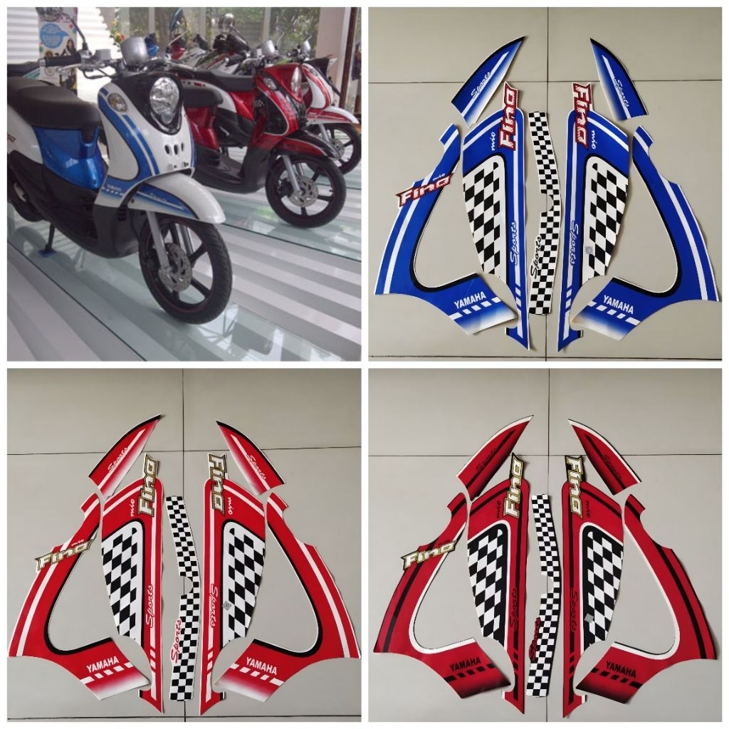 Stiker Striping Lis Body Motor Fino Karbu 2012 Standar
