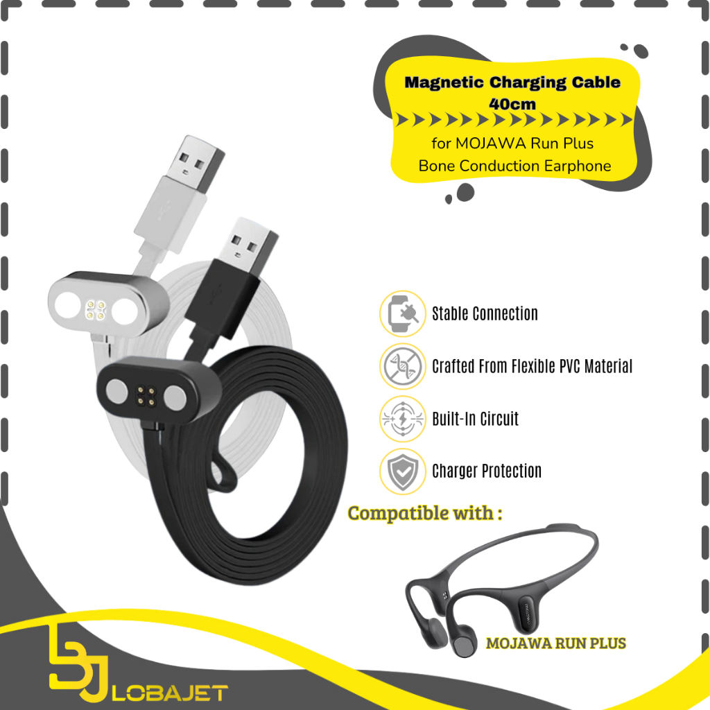 Magnetic Charging Cable 40cm for MOJAWA Run Plus Bone Conduction Earphone