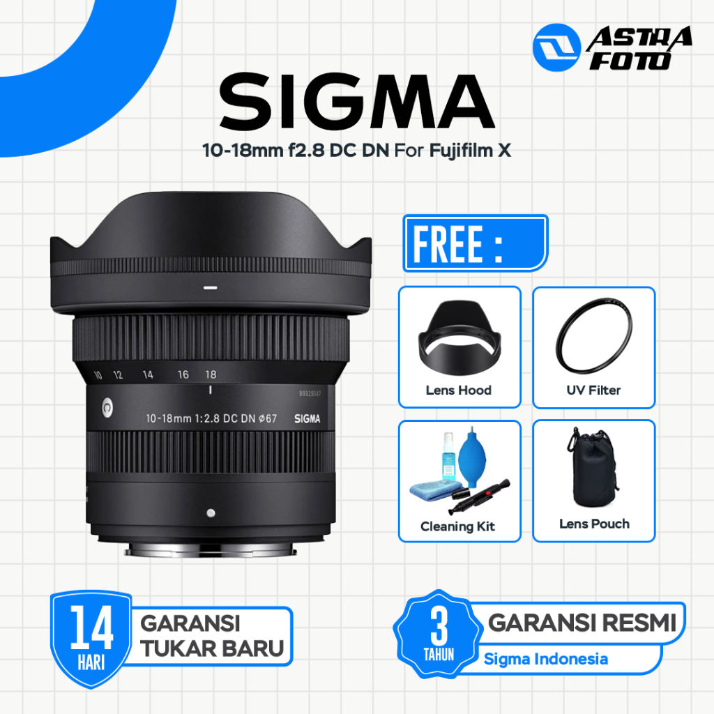 Sigma 10-18mm f2.8 Fujifilm X DC DN Contemporary Fuji 10-18 mm f/2.8