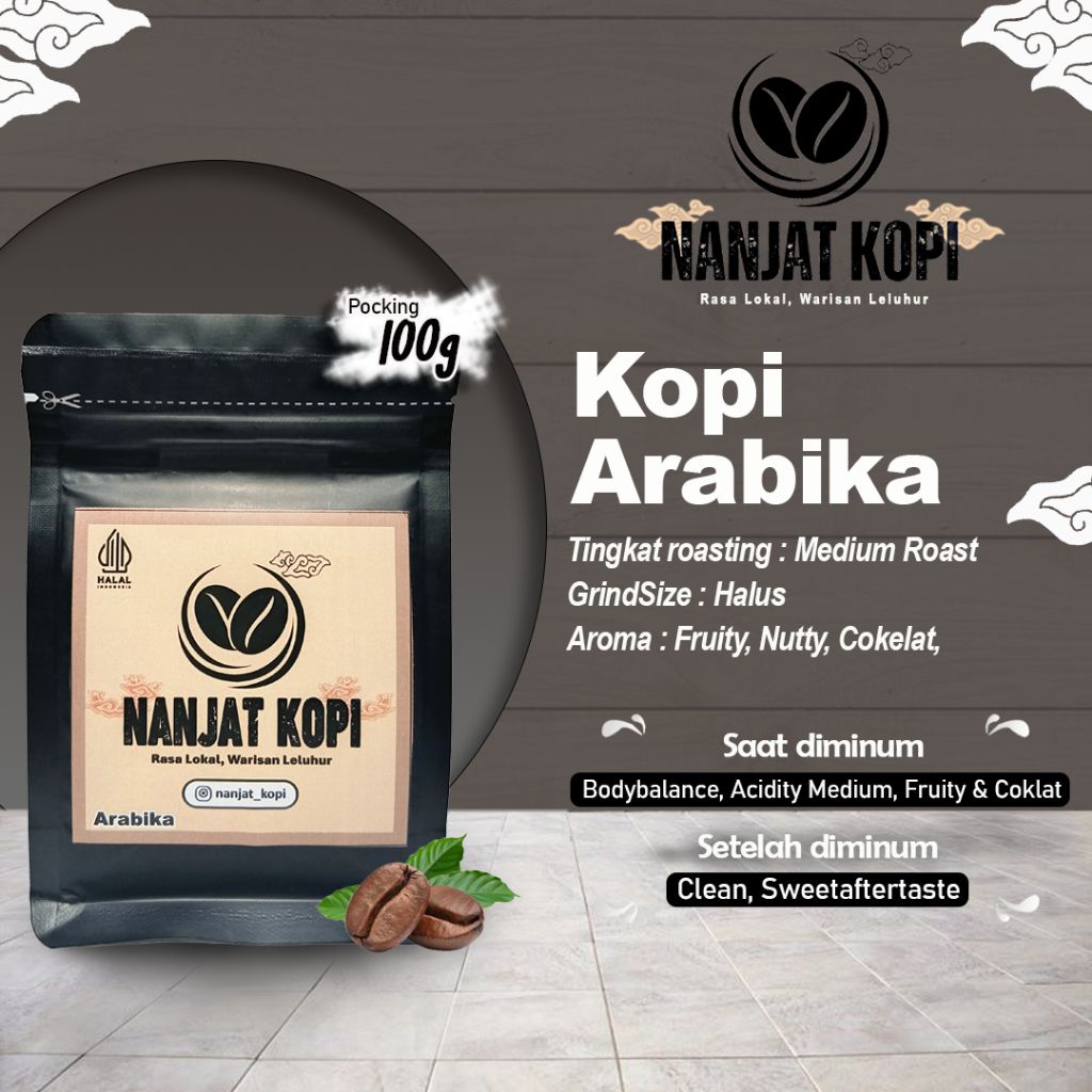 

Kopi Arabika / Bubuk Kopi Arabika Isi 100 gram