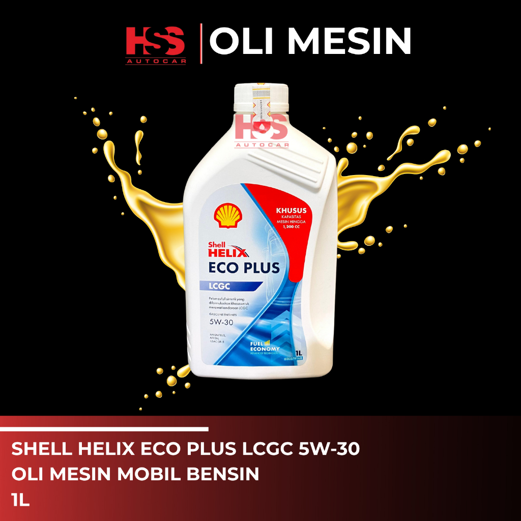 Oli Mesin Shell Helix Eco Plus LCGC 5W-30 1L/Oli Shell 5W-30 1L/Oli 5W-30