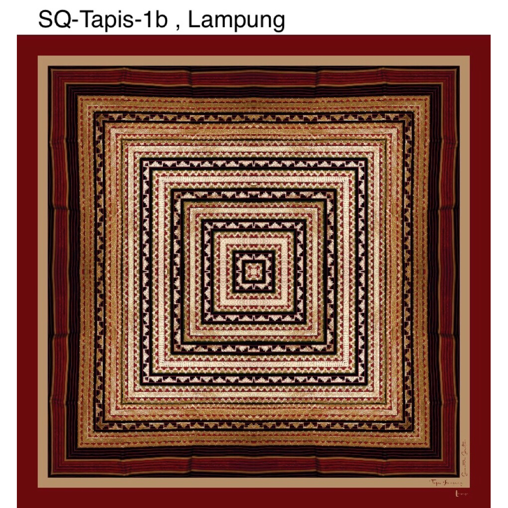 Scarf-Hijab-Ethnic-Tapis Lampung-Sumatra Selatan