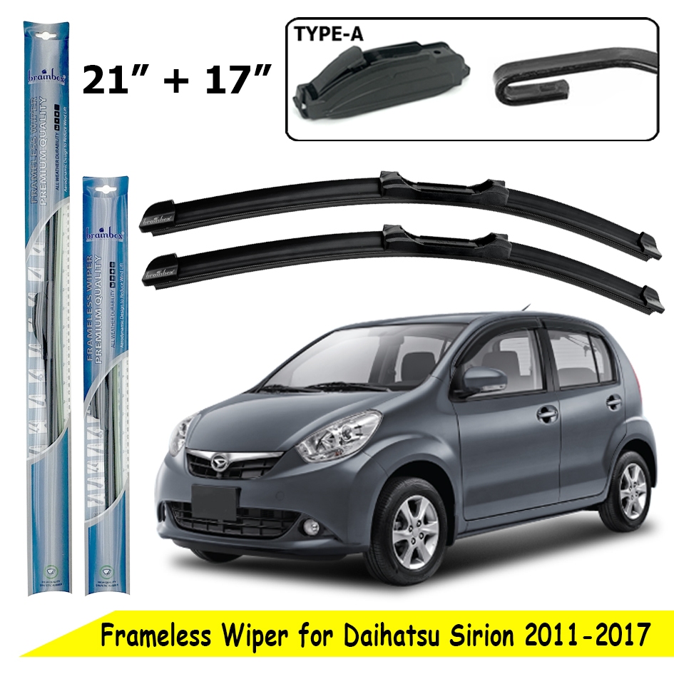 Brainbox Frameless Wiper Daihatsu Sirion Wiper Blade Kaca Mobil Windshield