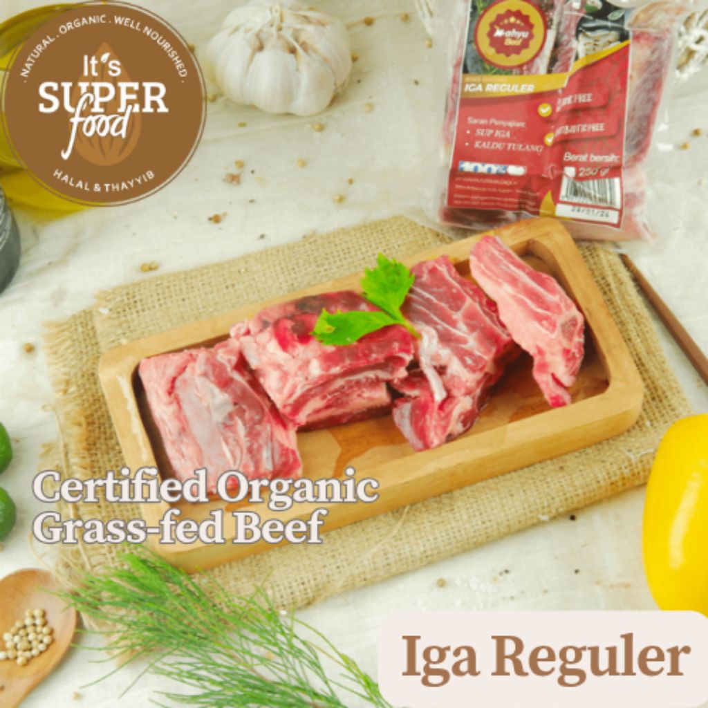 

Short Ribs / Iga Reguler Organic Grasssfed Wahyu Beef Daging Sapi Lokal | Sapi Sehat | Daging Sapi | Has Luar | Has Dalam | Daging Steak | Organik | Premium Beef | It's Superfood | Superfood Store