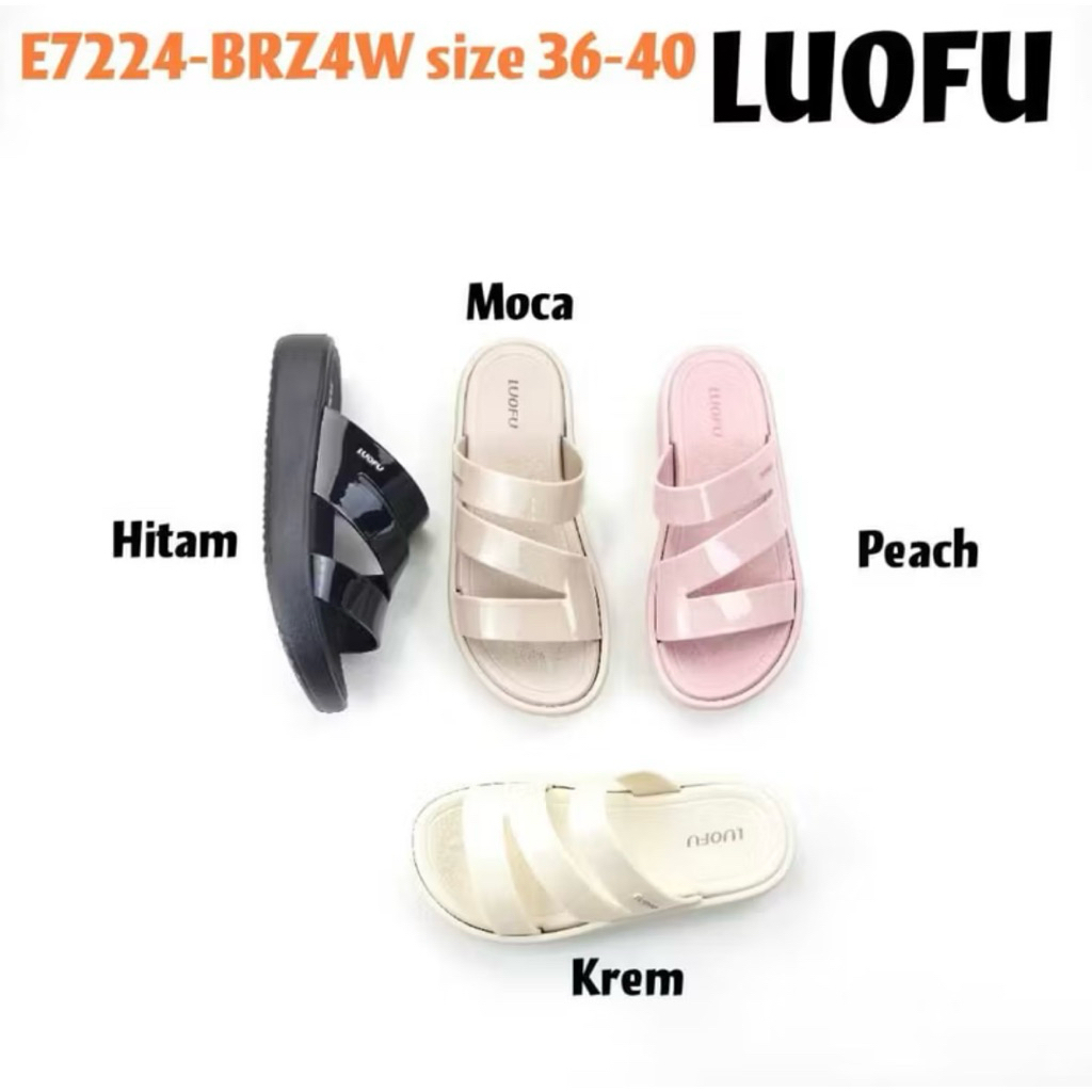 Sandal Luofu Wanita Sandal Jelly Karet Sandal Luofu Sandal Luofu Import Size 36-40