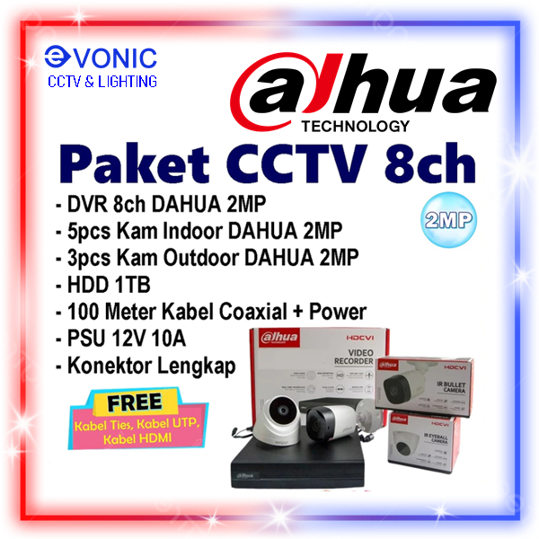 Paket CCTV 8 kamera DAHUA