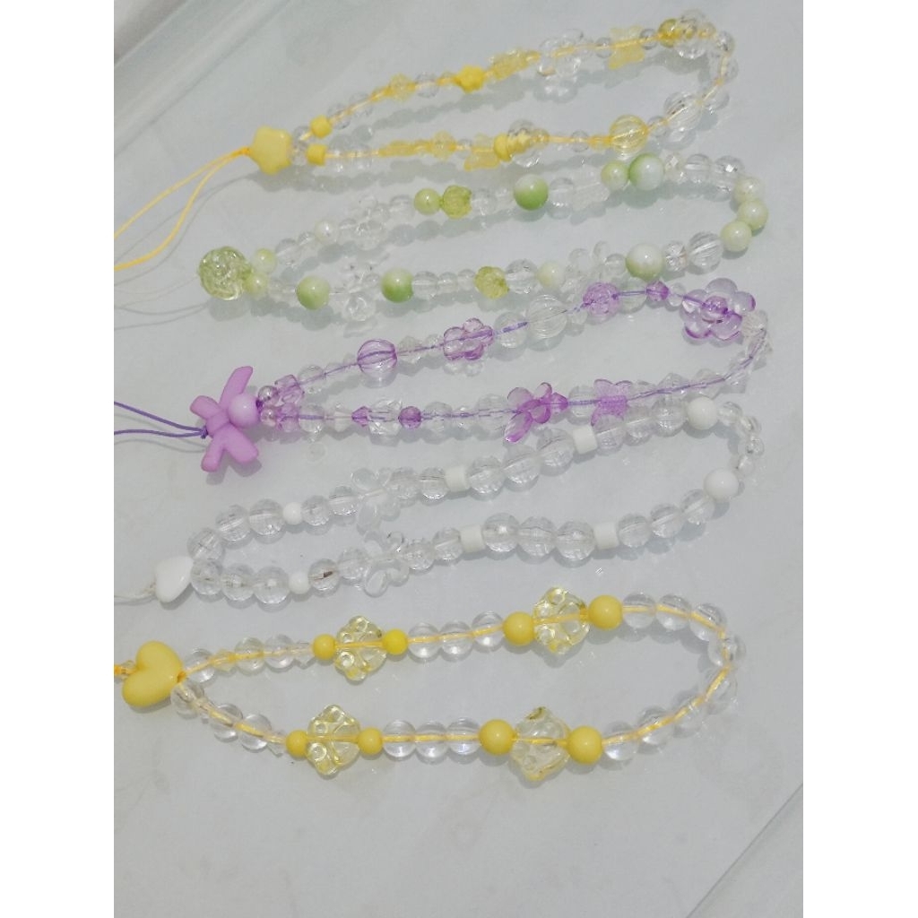 COLOURFUL DAY Gantungan HP/Strap HP Warna Kuning Hijau Ungu Putih