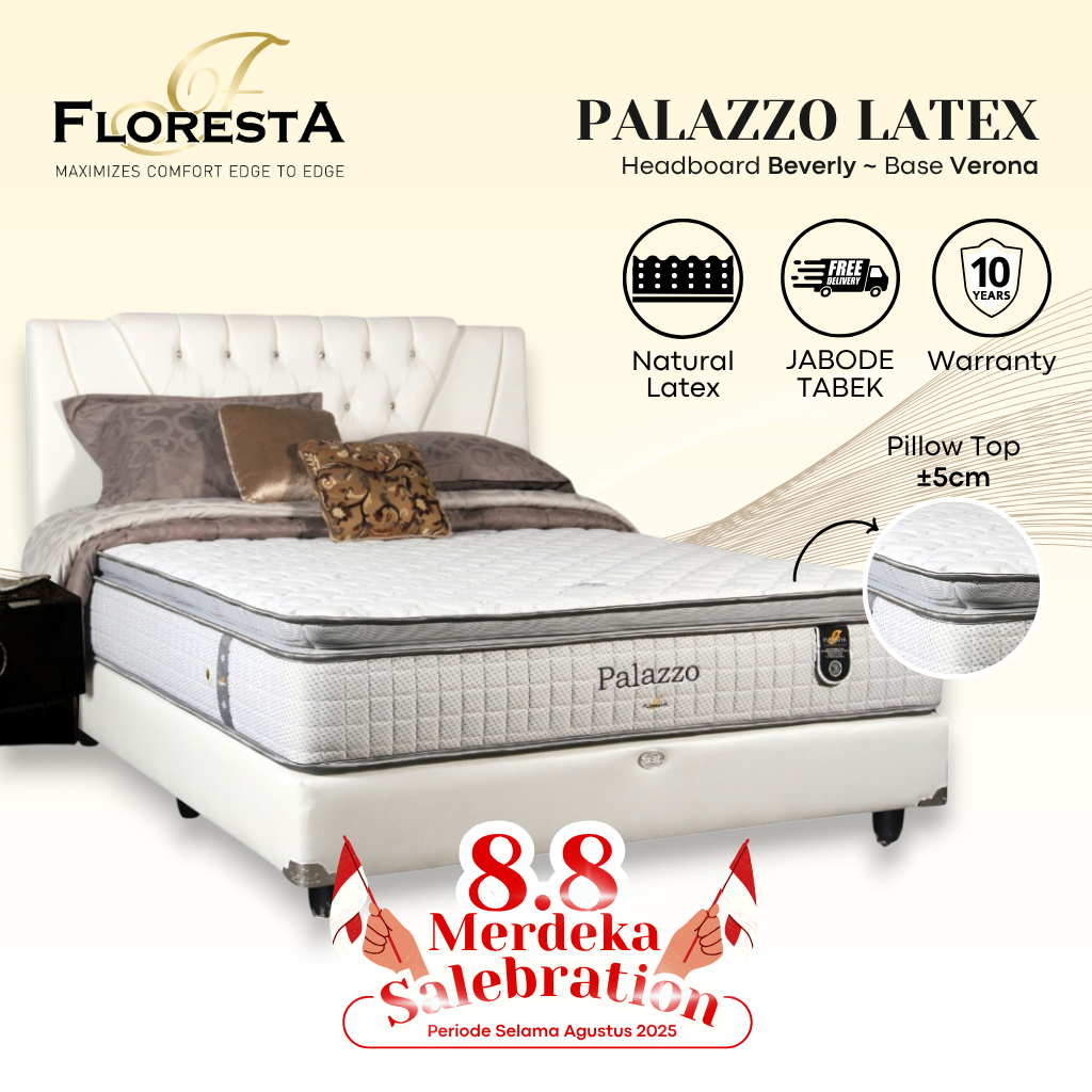 Kasur Springbed Floresta Palazzo Latex Pillow Top
