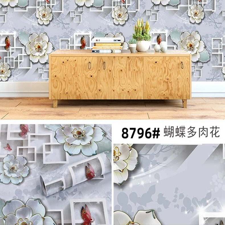 Wallpaper Dinding Kotak Bunga 3D Wallpaper Stiker Terbaru Mewah dan tebal