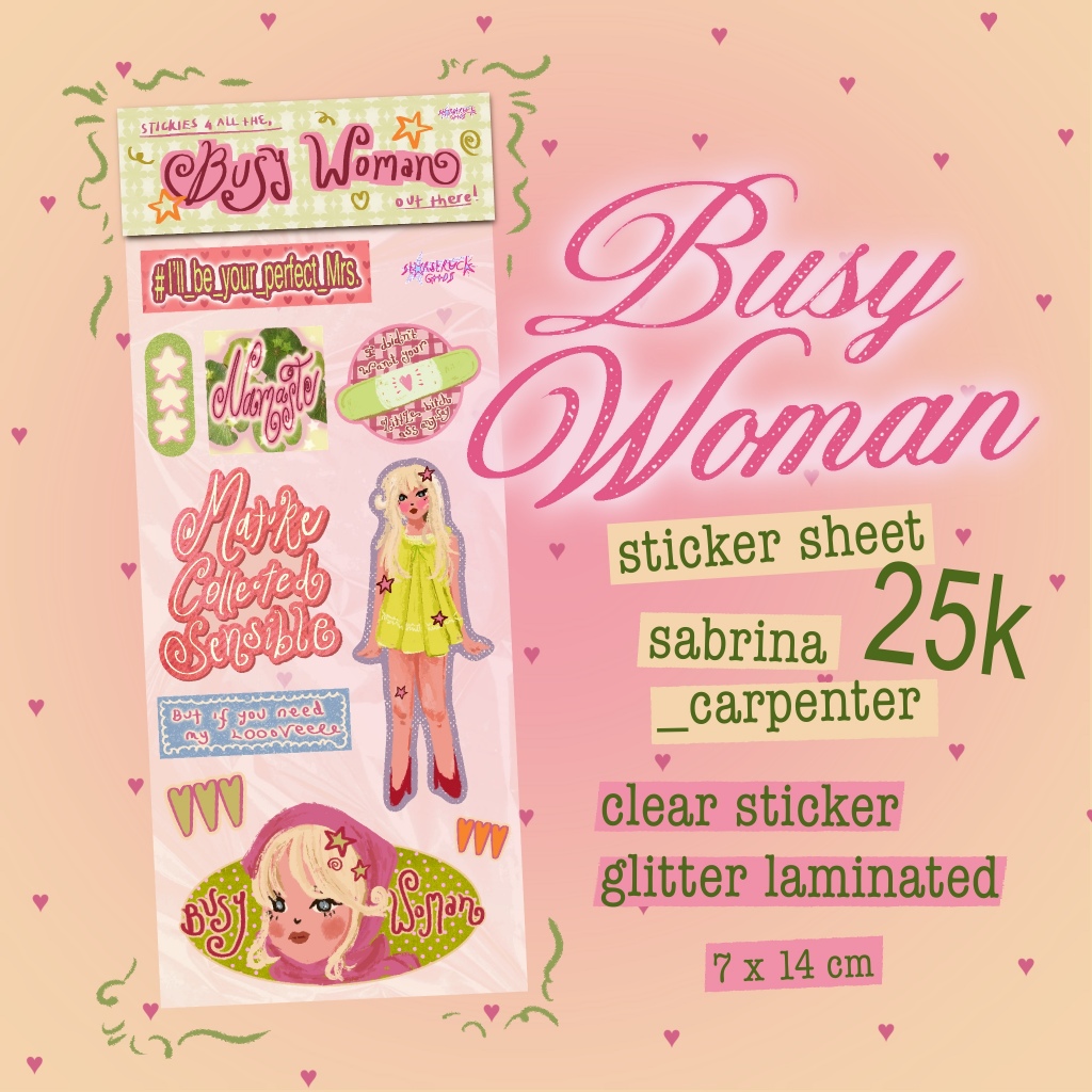 

Sabrina Carpenter - Busy Woman Sticker Sheet