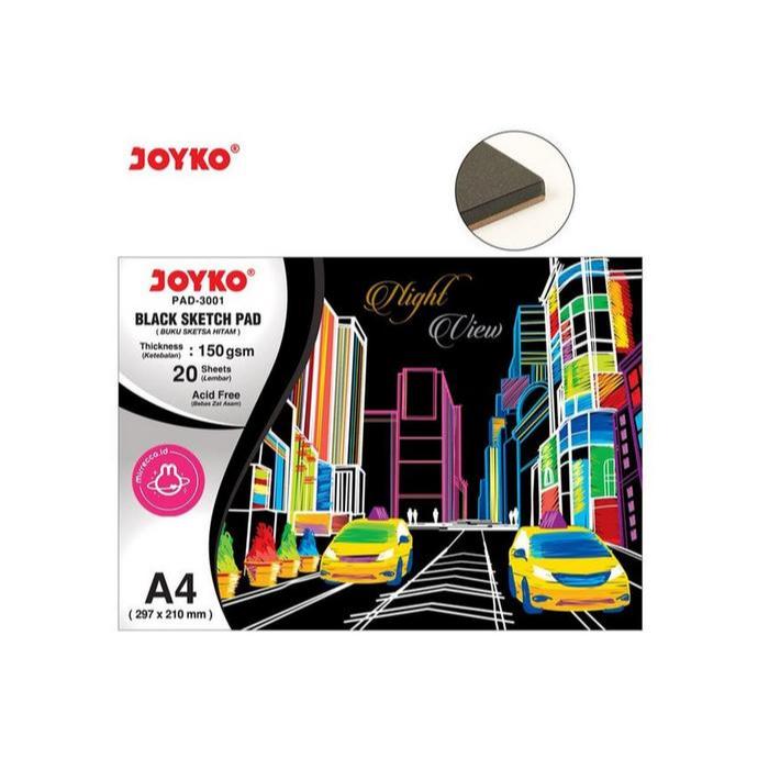 

Black Sketch Pad Buku Sketsa Hitam Joyko Pad-3001 A4 150gsm 20 Lembar