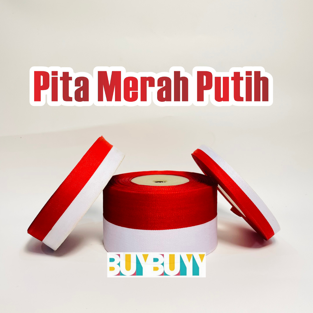 

Pita merah putih - Pita bendera indonesia - Pita bendera merah putih