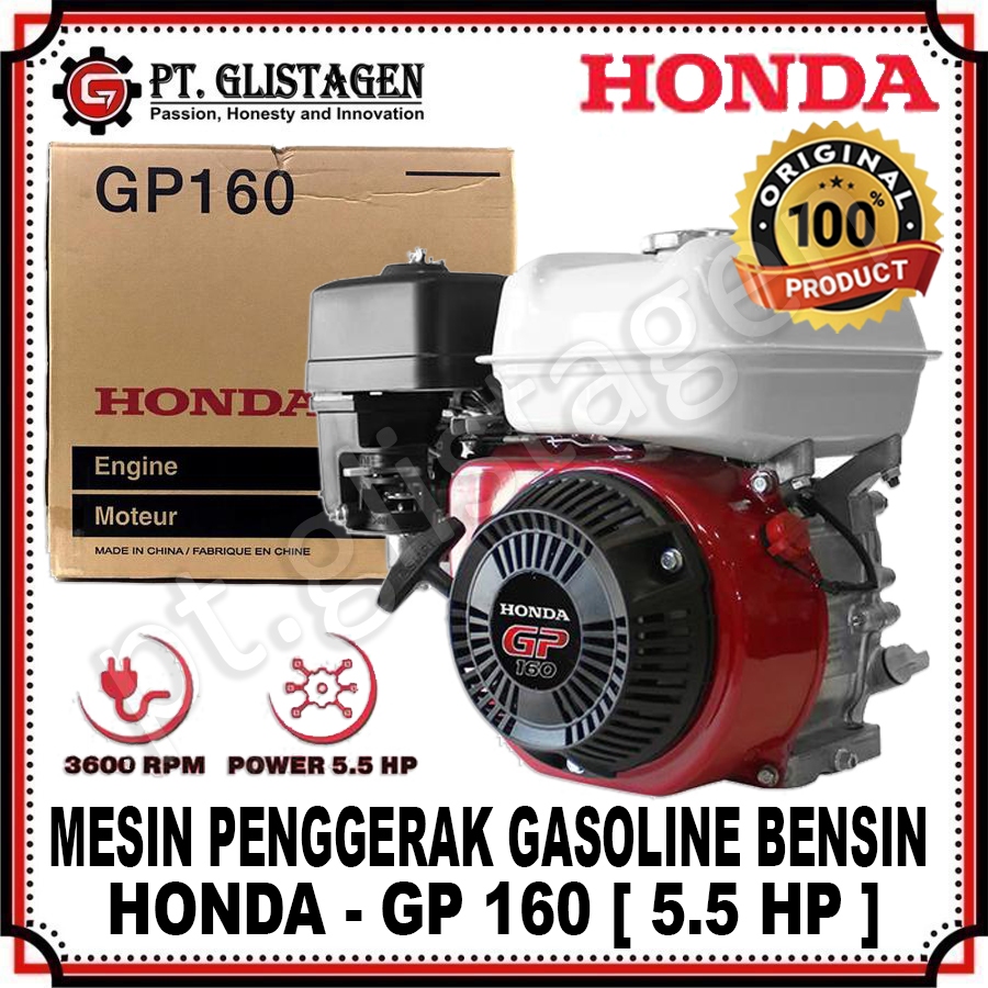 HONDA GP160 Mesin Engine Pengerak Motor Gasoline Bensin 5.5 HP GP 160 GP-160 GP160 ORIGINAL HONDA