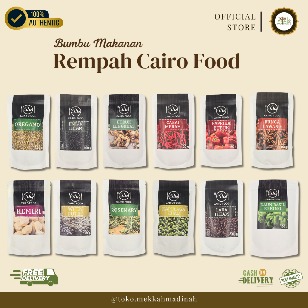 

Rempah Cairo Food – Rempah Premium 100 gram