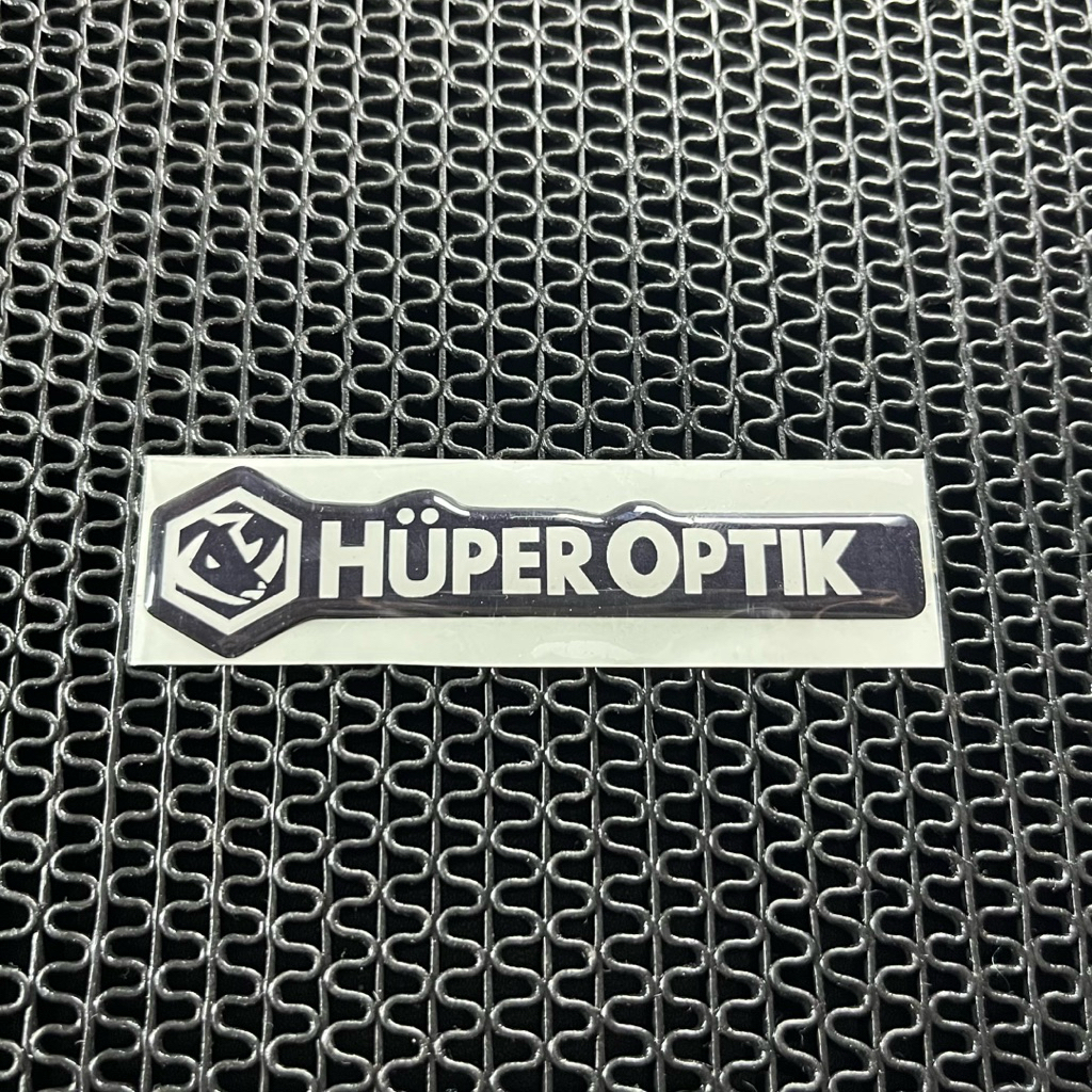 emblem huper optik kaca film stiker timbul