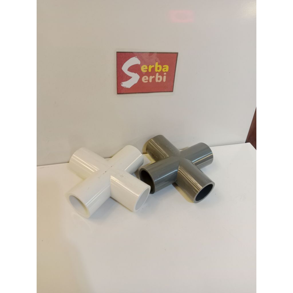 *CROSS TEE 4WAY*Fitting pipa sambungan tee cabang 4 PVC