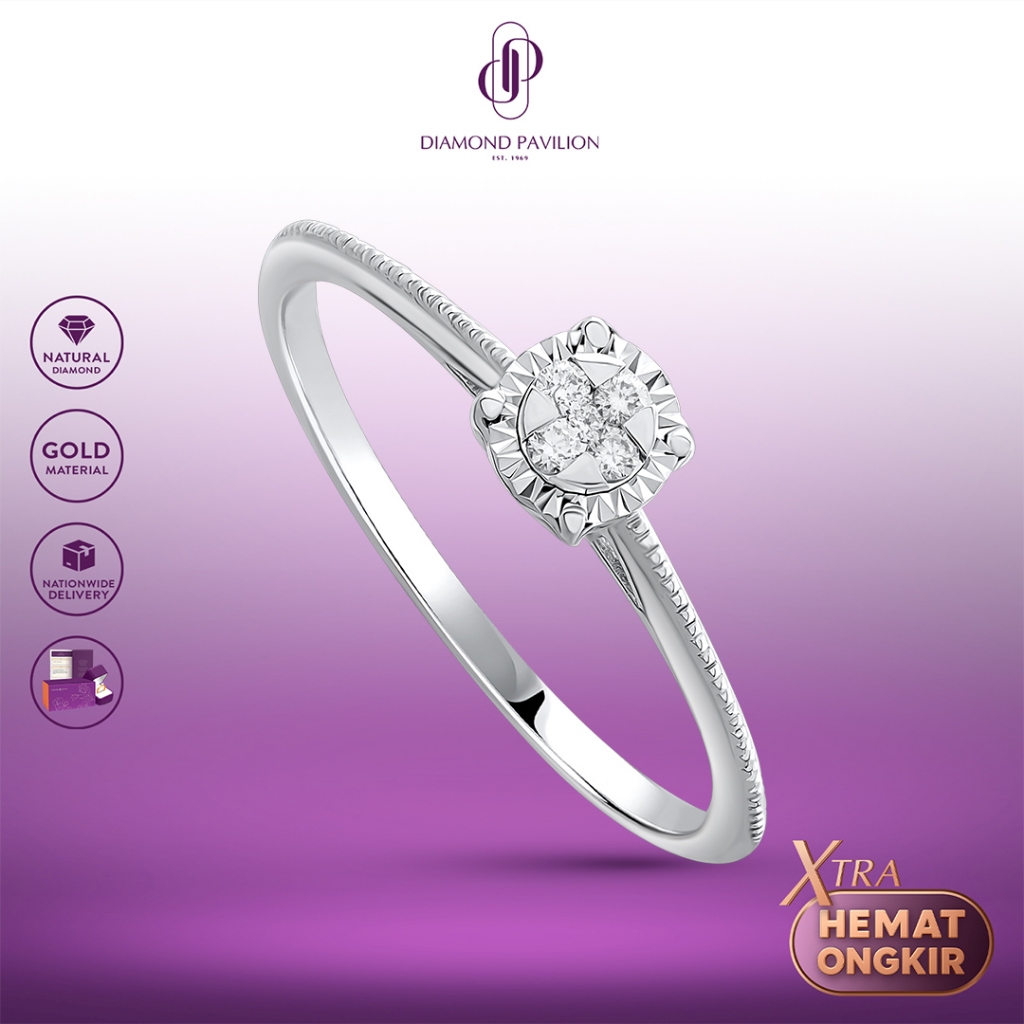 Diamond Pavilion Cincin Emas Batu Berlian Leiby Ring