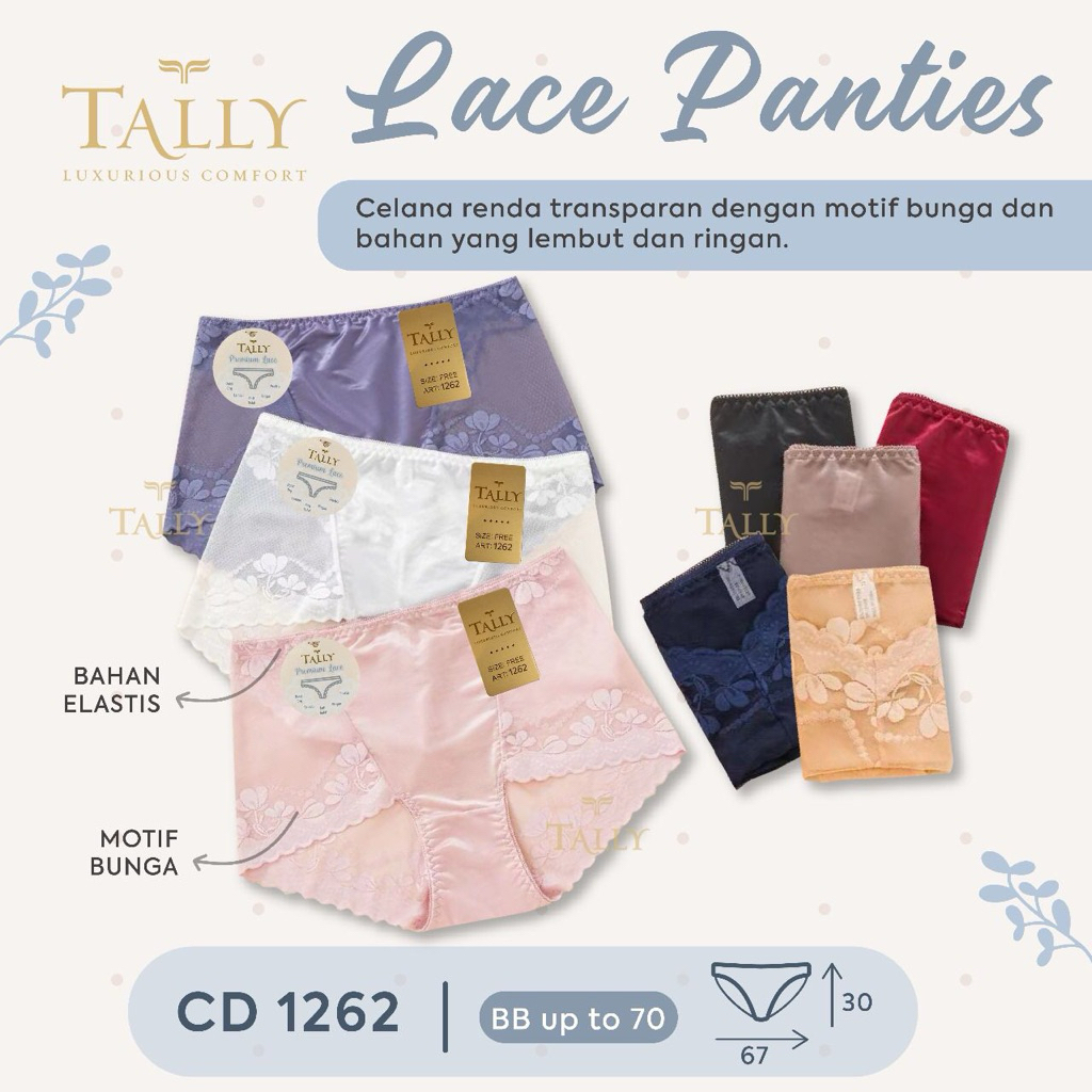 Cd wanita lace | celana dalam wanita brukat TALLY 1262 freesize
