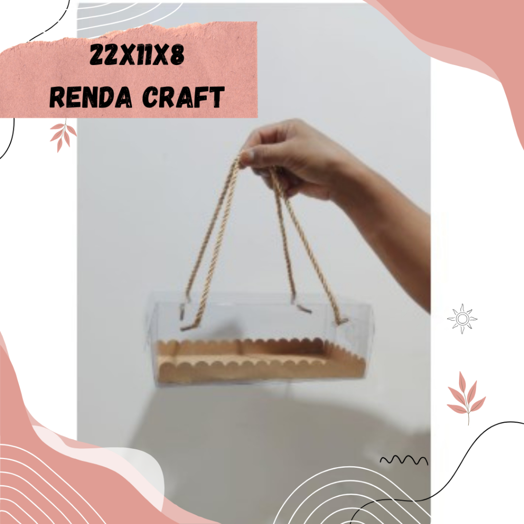 Box mika bolu gulung tali handle Uk 22x11x8 alas renda / 22 x 11 x 8 box mika tali / kotak mika tali