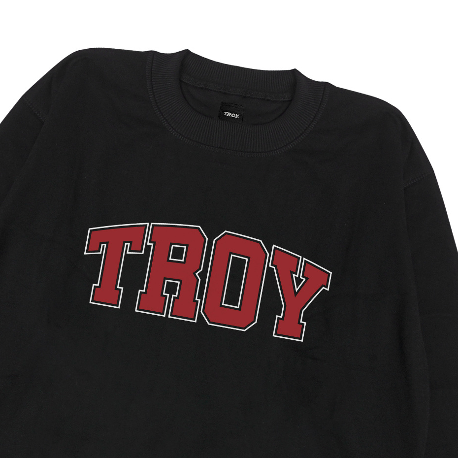 Troy Company Sweater Crewneck Black Goza - Sweater Hitam SW 3231
