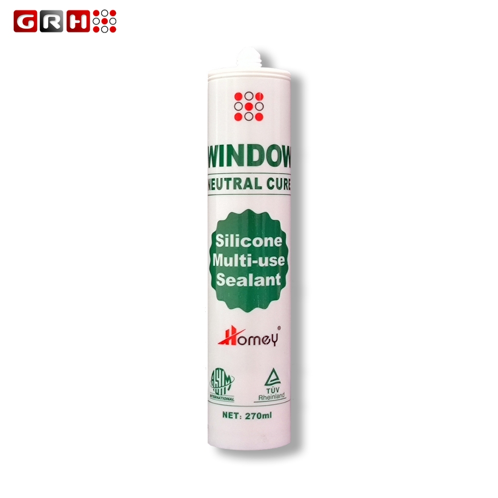Sealant Kaca Netral/Silicone Sealant GRH Window Netral 270ml