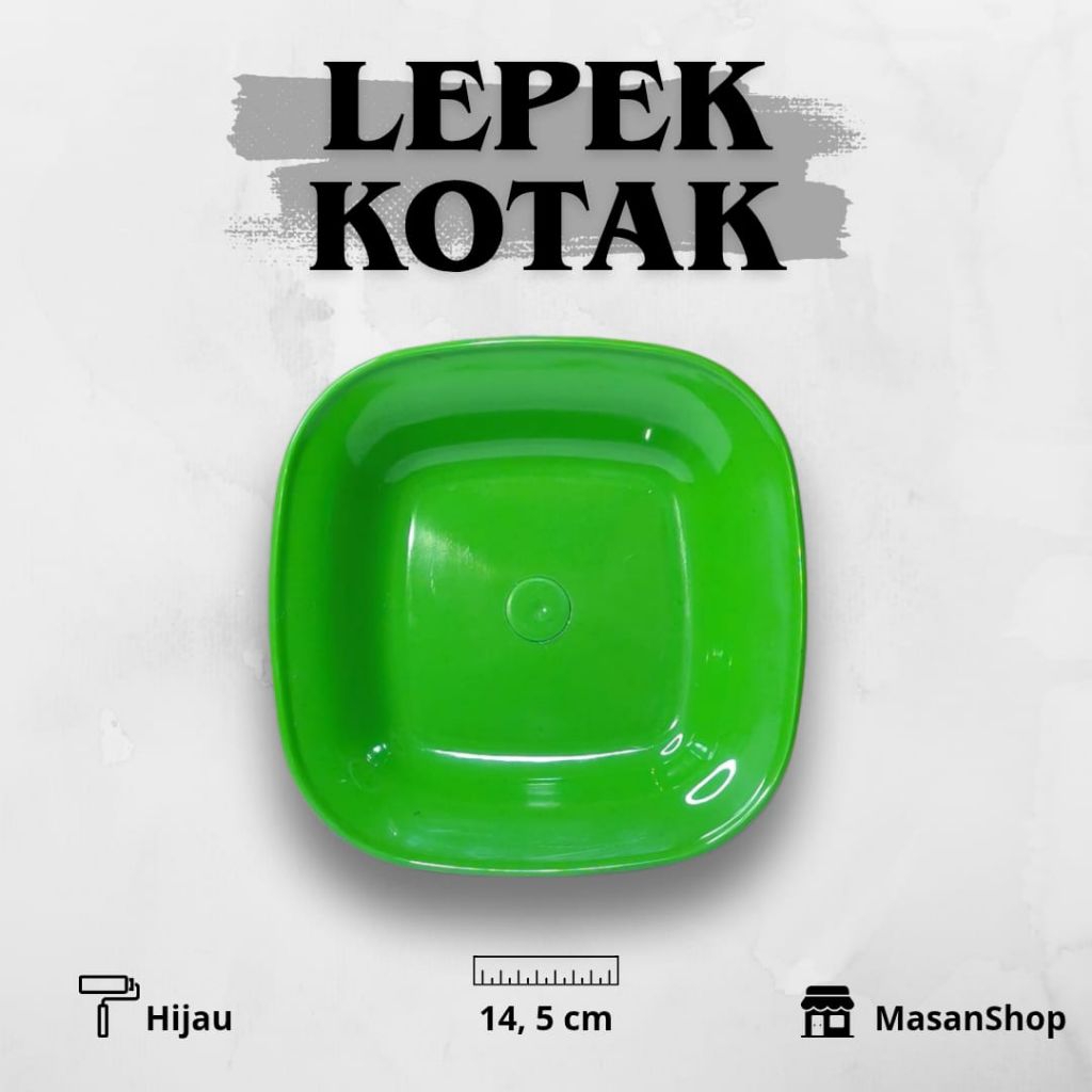 LEPEK KOTAK| TATAKAN GELAS PLASTIK 12 PCS (1 LUSIN) WARNA HIJAU