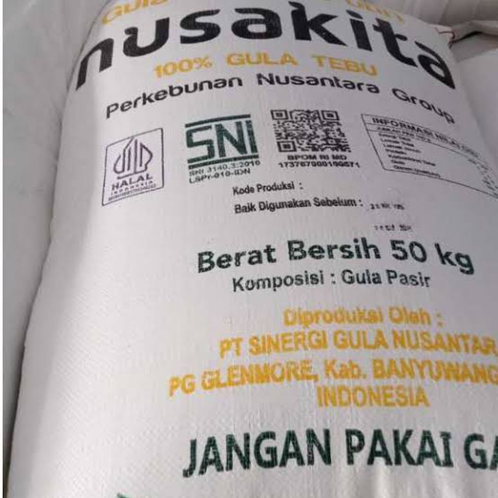 

Gula Pasir Putih Nusakita Kering 1 sak 50 KG