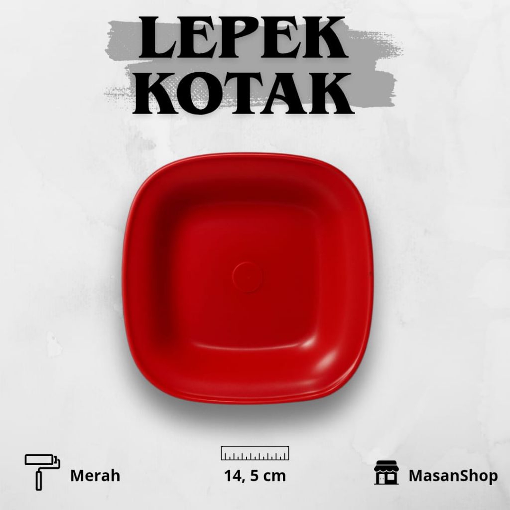 LEPEK KOTAK| TATAKAN GELAS PLASTIK 12 PCS (1 LUSIN) WARNA MERAH