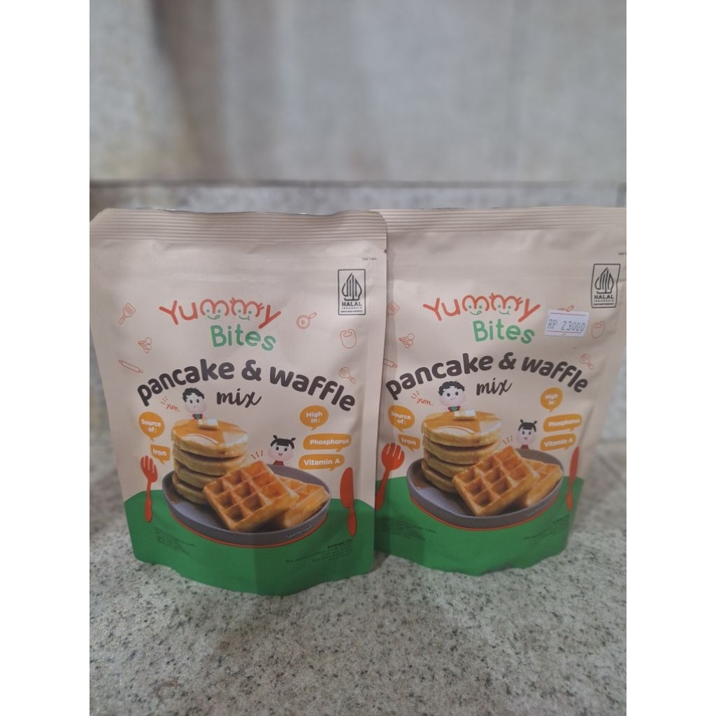 

Yummy Bites Pancake & Waffle Mix 130 GR -Tepung Pancake MPASI Baby Anak