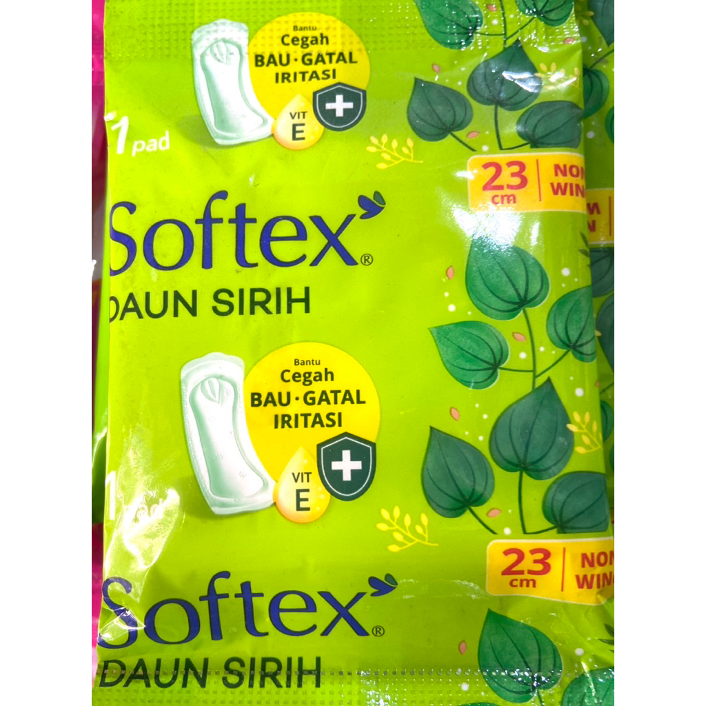 Softex Daun Sirih 23cm Non Wing 1 Renceng Isi 10