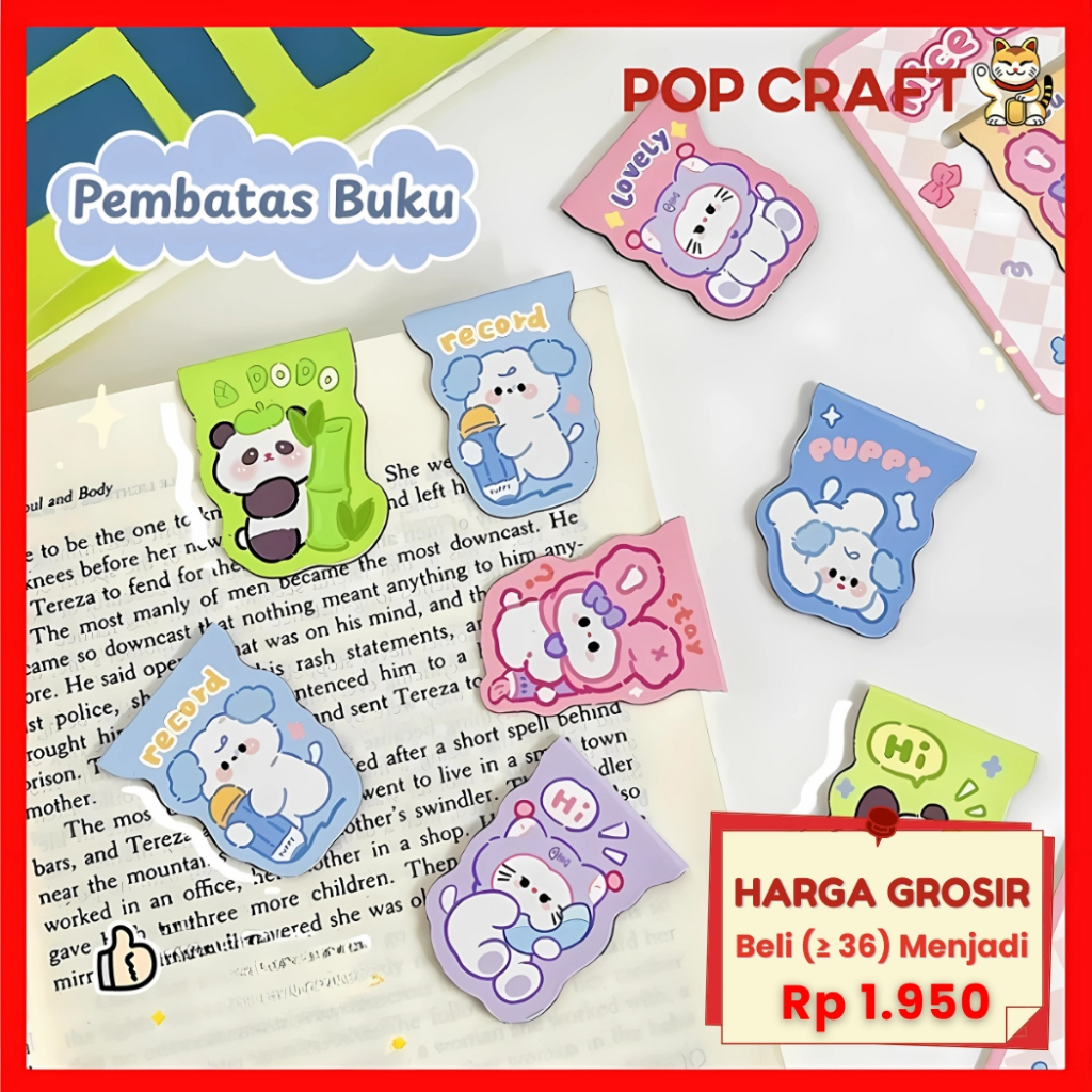 

PC Clip Pembatas Buku Lucu / Clip Buku Kertas / Pembatas Buku Magnet Lucu ATK Penanda Halaman AT37