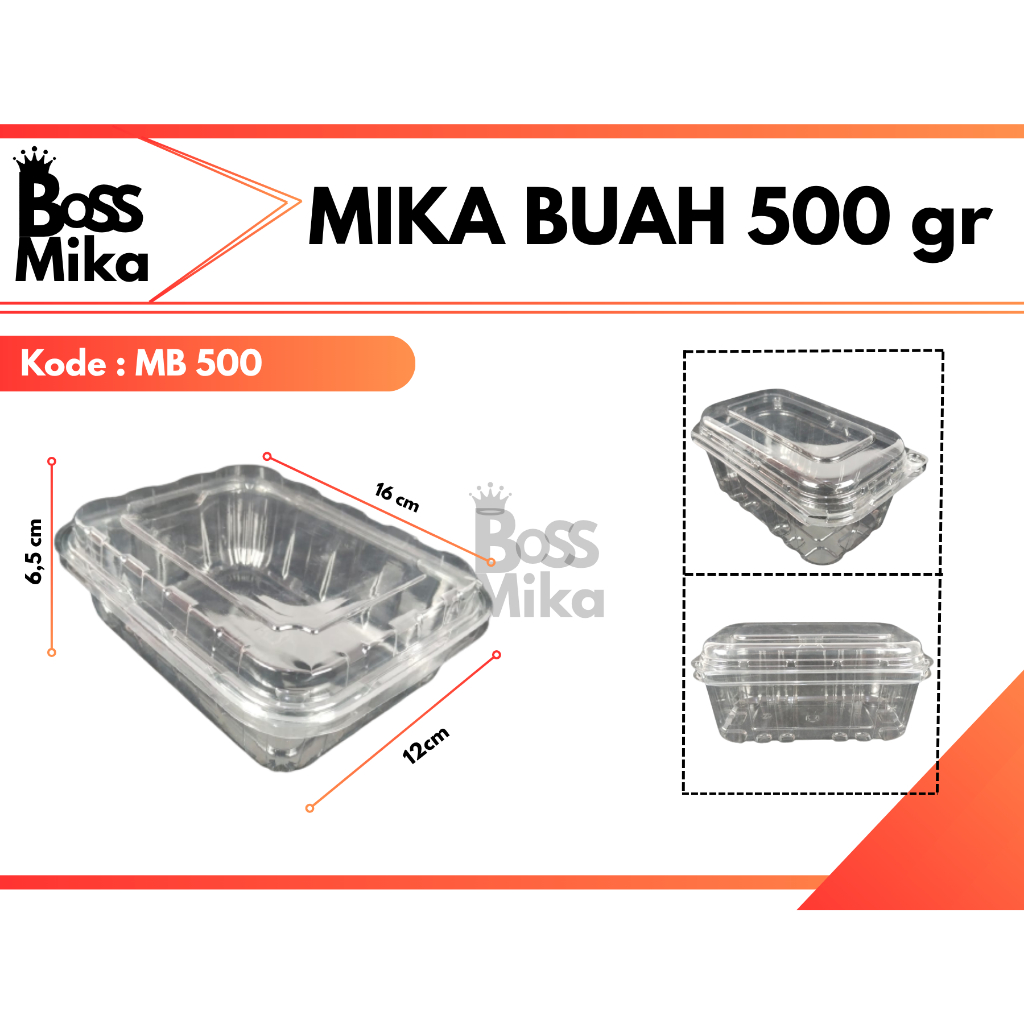 Mika Buah Strawberry, Anggur 500 gram isi 25 pcs | MB500