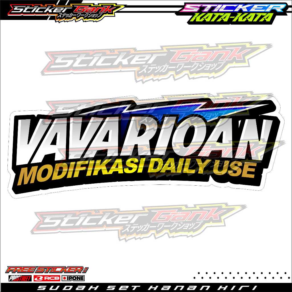 

STICKER KATA-KATA "VAVARIOAN" VYNIL PREMIUM SUPER GLOSSY