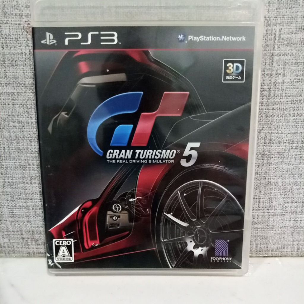 BD CD KASET ORIGINAL PS3 Gran turismo 5 usa Bahasa Inggris Lengkap manual book