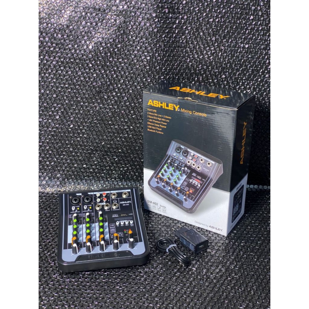 Mixer Audio Ashley SM 402 Bluetooth USB - Mixer4 Channel Profesional Original
