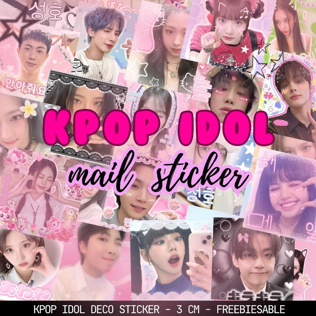 Sticker KPOP Ala Sellkor 100pcs – BTS AESPA ENHYPEN | Untuk Freebies, Journaling, Kado Fans