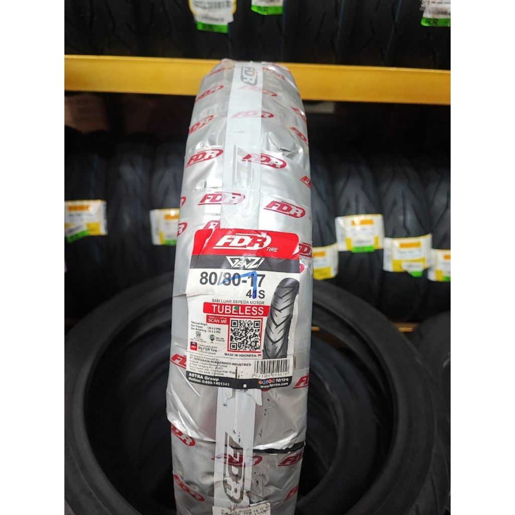 BAN FDR 80/80-17 GENZI TUBELESS Ban Motor REVO, SUPRA, JUPITER, SUPER CUB C 125, REVO X, SUPRA X 125