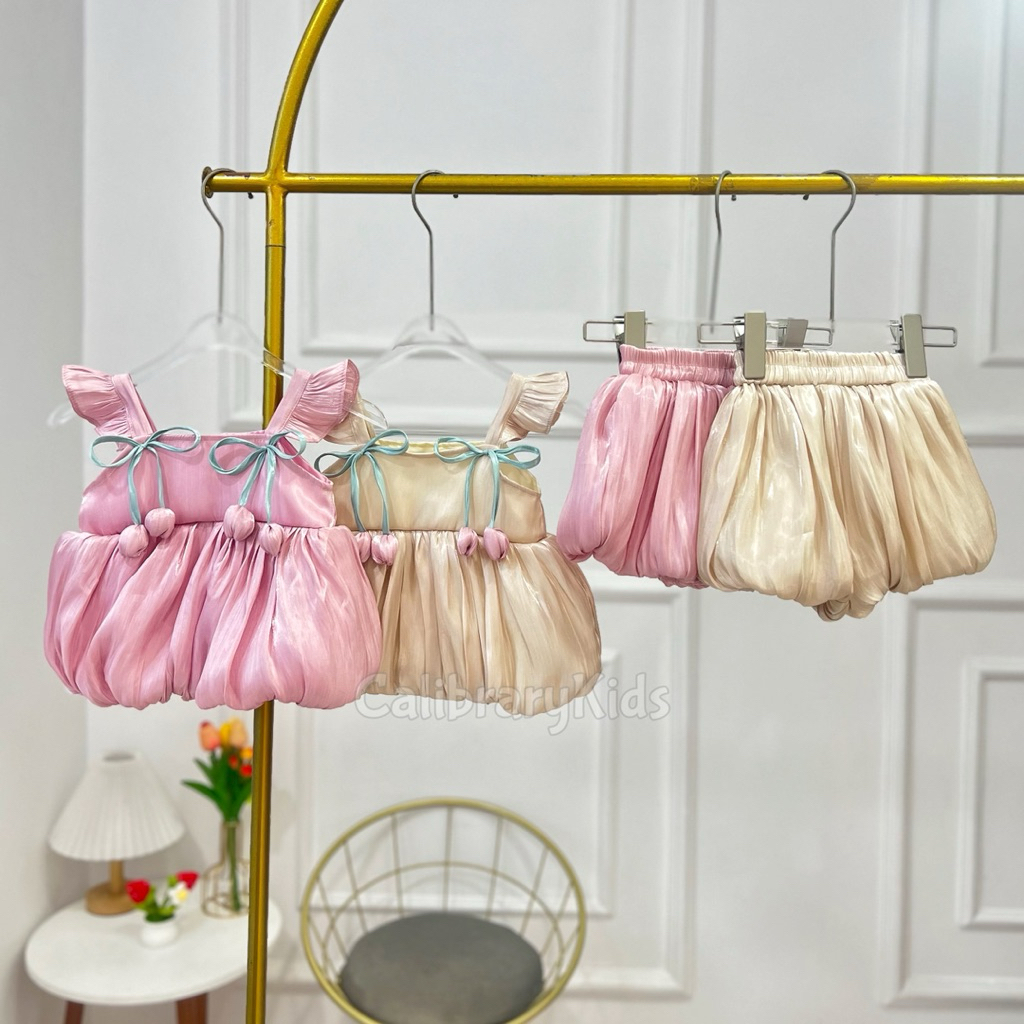 { CalibraryKids }  BALLOON TULIP SET | setelan Pakaian anak balita perempuan | Fashion anak cewek | 
