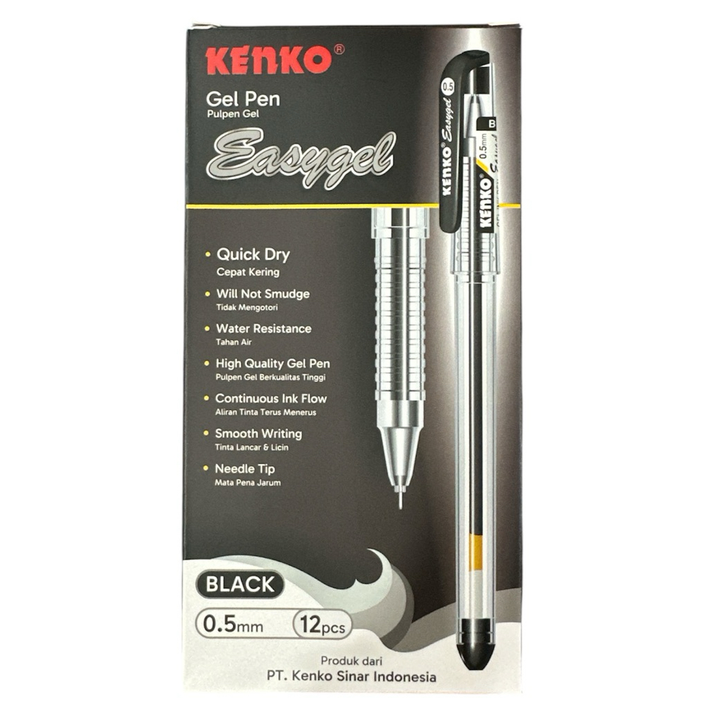 

[ 1 LUSIN ] PULPEN KENKO EASY GEL 0.5MM