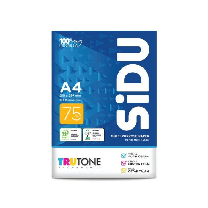 

Kertas HVS SIDU A4 75g ( 1 RIM )