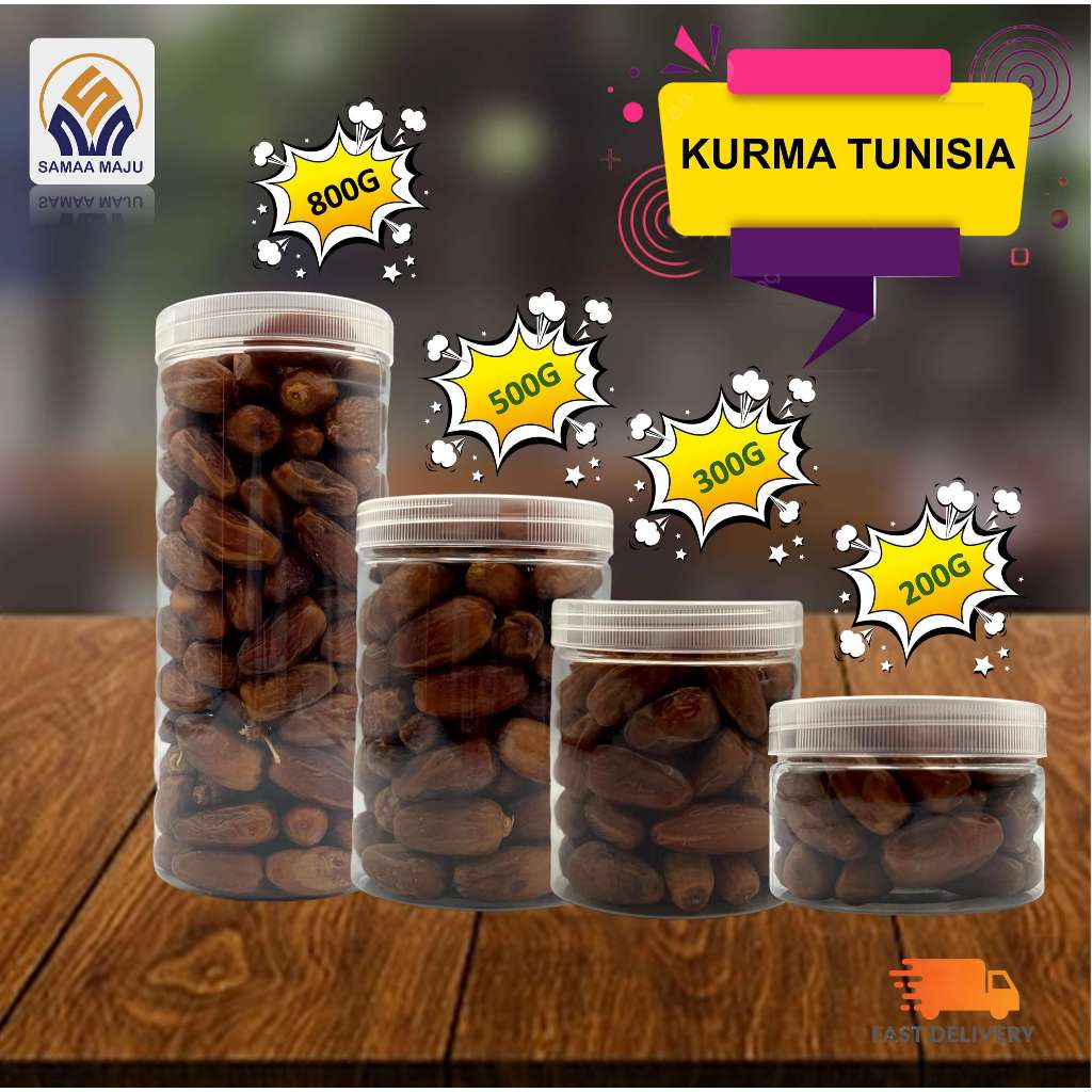 

Kurma TUNISIA 800GR/500GR/300GR/200GR Tunis Quality Fresh Dikemas dengan baik dalam kotak