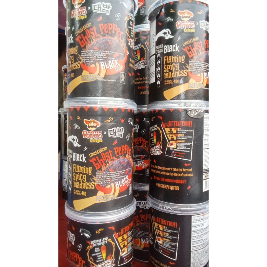 

harga /(6pcs) mister potato Black 40G
