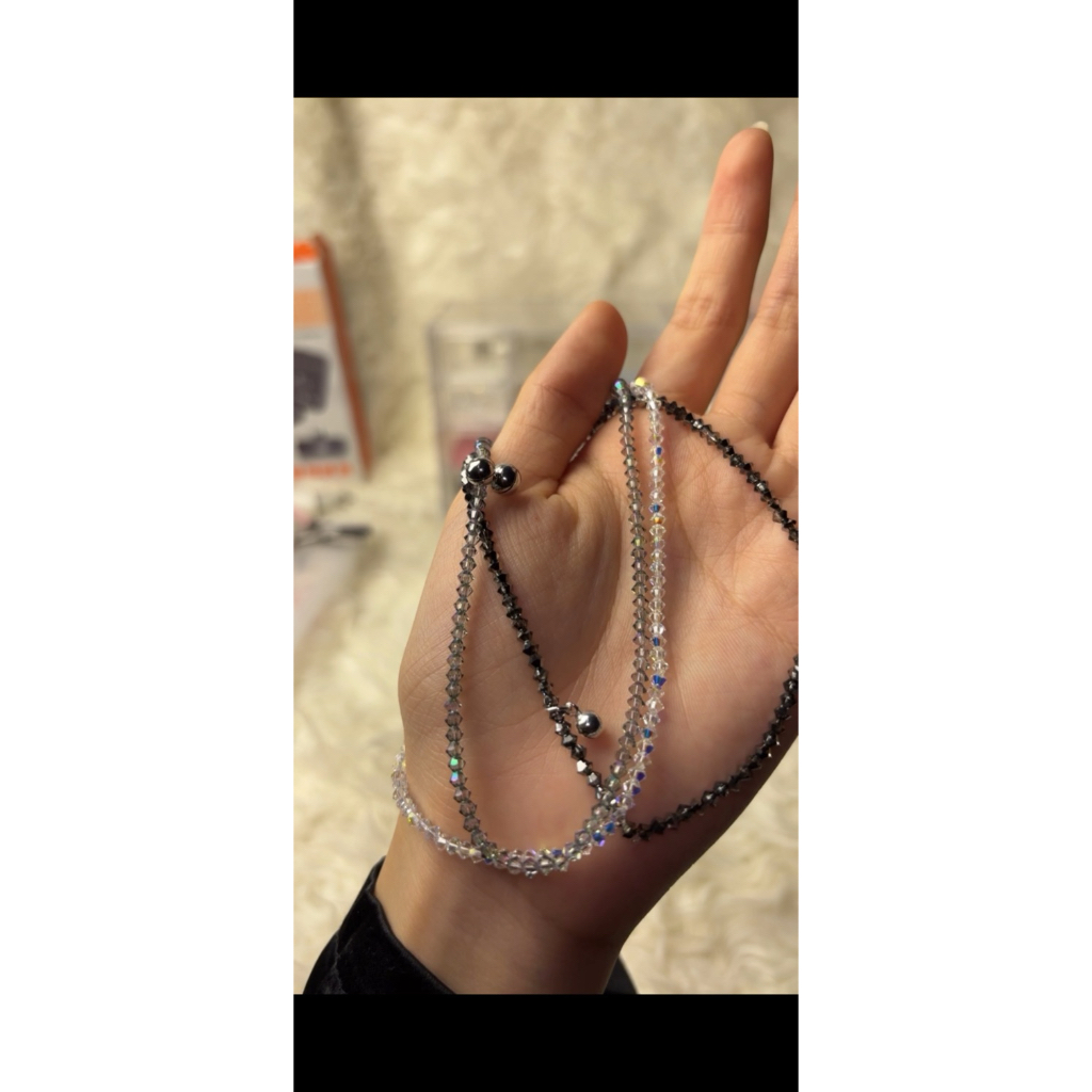 gelang kaki crystal swarovski austria 3mm twopointed bicone kerucut