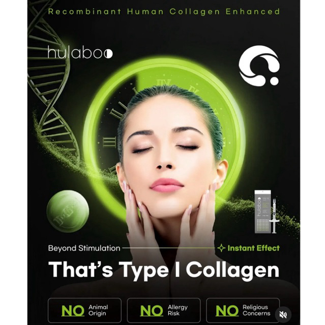 New  HULABOO Collagen Boosting with Real and HA Skinbooster Wajah Serum