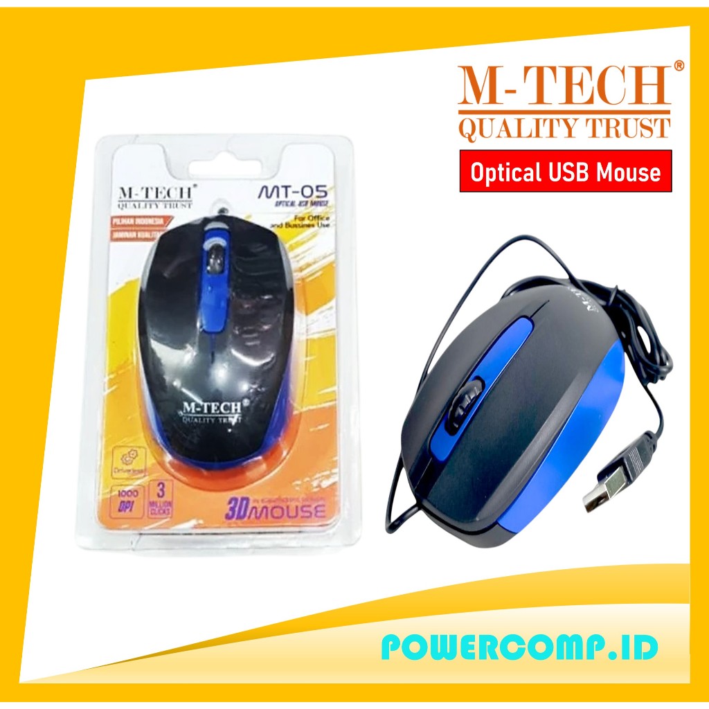 Mouse Komputer Kabel USB, Mouse Optik, Mouse Gamer M-Tech MT-05 Mouse Kabel USB - Optical 1000 DPI -