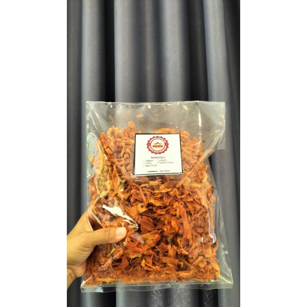 

Keripik singkong serut daun jeruk cemilan pedas