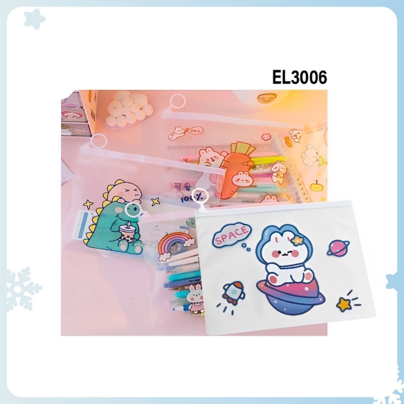 

Tempat Pensil / Tas Pounch Kosmetik Transparan Pencil Motif Karakter Unicorn Impor