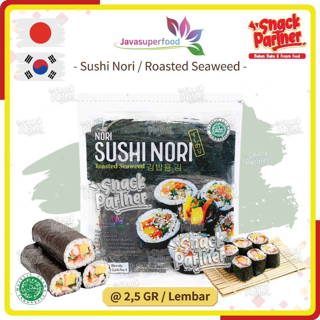 

SUSHI NORI SHEET Gold isi 10 / 50 Lembar | Sushi Roasted Seaweed - Rumput Laut Gimbap Kimbab Nori Jepang Korea JAVA SUPER FOOD
