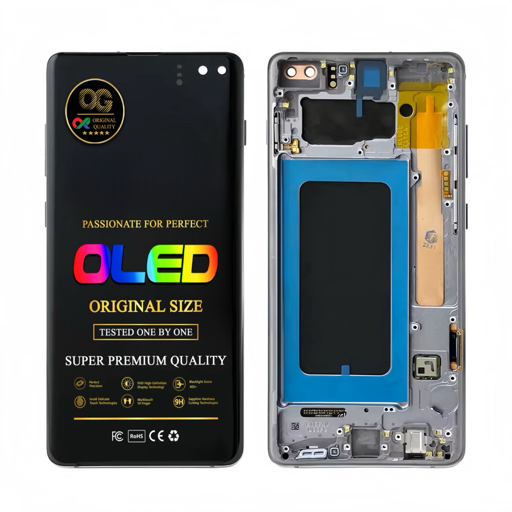 LCD + FRAME SAMSUNG GALAXY S10 PLUS / G9750 / BLACK ORI OG OLED